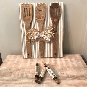 Handcrafted Wooden Utensils Sign & Rolling Pins